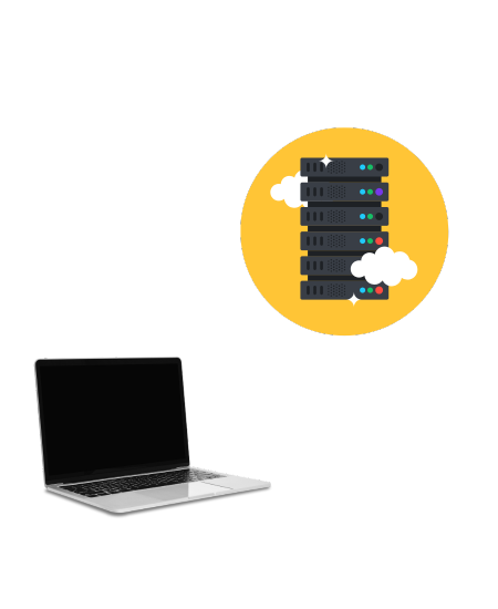 Web hosting illustration